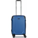 Bugatti Valencia 4 Rollen Kabinentrolley S 56 cm, Blau, (46 l, S) - Hochwertiger ABS Koffer mit Teleskopgriff und TSA-Zahlenschloss