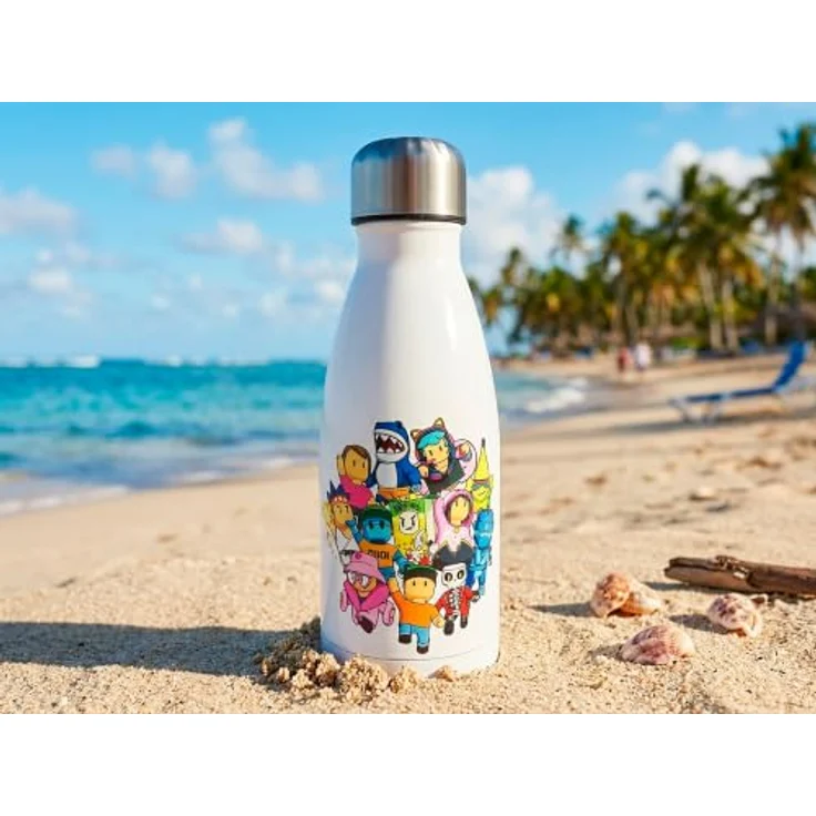 Stumble Guys Edelstahl Trinkflasche, isolierte Wasserflasche mit Schraubverschluss, 550ml – Bild 6
