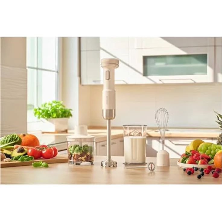 Sencor Drahtloser Stabmixer, 11,1 V 2000 mAh Lithium-Ionen-Akku, Titanmesser, USB-C-Ladung, inklusive Zubehör – Bild 2