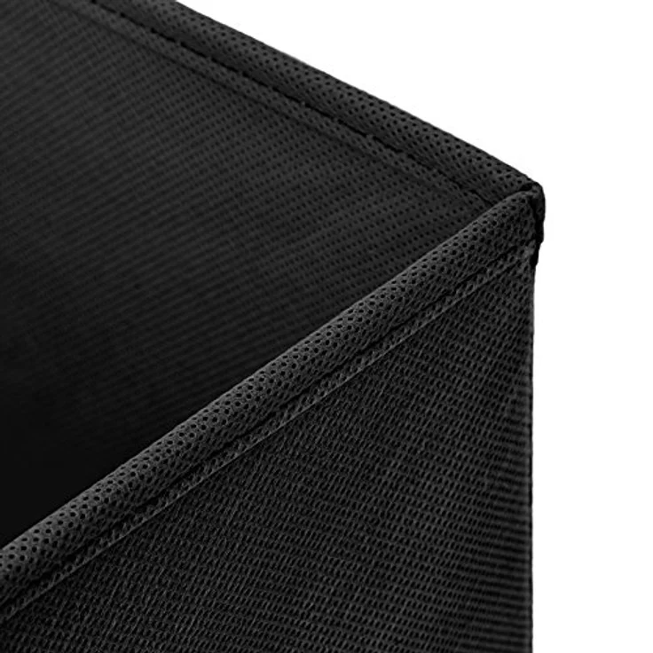 1 Stück Faltbox Schwarz 28 x 28 x 28 cm Aufbewahrungsbox faltbar mit Deckel – Bild 3