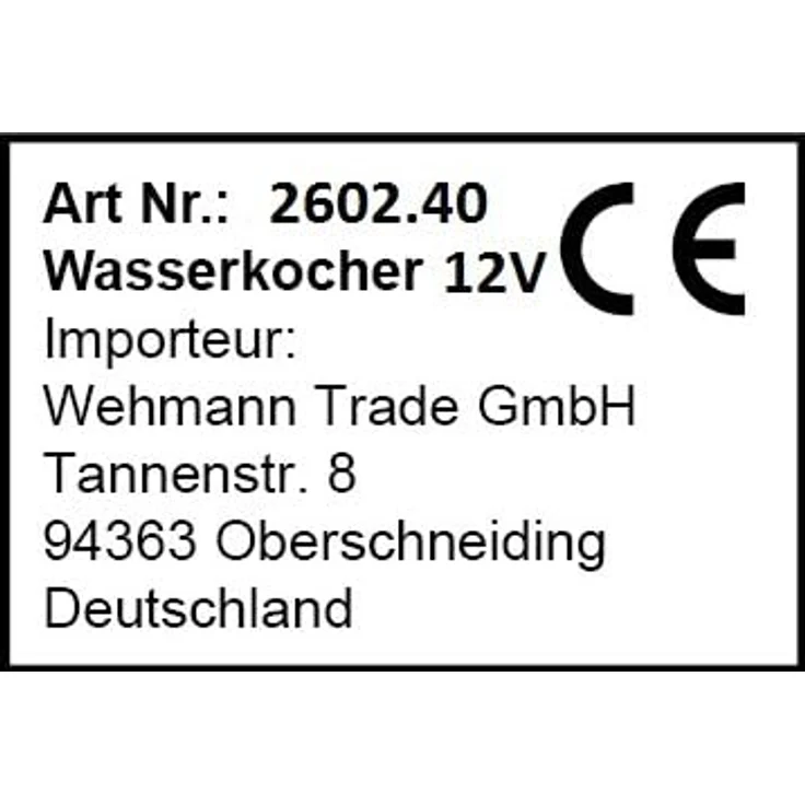 Wehmann Reise-Wasserkocher 12V, Edelstahl Wasserkocher mit 150 Watt, Babykosterwärmer mit Überhitzungsschutz und Kontroll-Leuchte – Bild 5