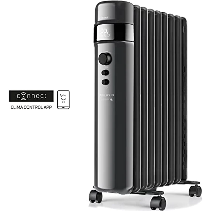 Taurus Agadir Connect 2000, Smarter Ölradiator mit Wi-Fi-App-Steuerung, 1500 W, Schwarz – Bild 4