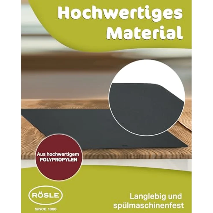 Rösle Schneidauflage 2er Set, Schneidebrett, Schneideunterlage, Kunststoff, Schwarz, 32 x 25 cm, 15014 – Bild 5