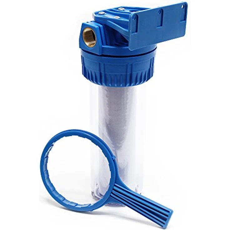Naturewater NW-BR10A Wasserfilter, 1 Stufen Sedimentfilter mit 5 µ, 32,89 mm (1") Filtereinsatz, PP Kartusche, Wandhalterung und Filterschlüssel – Bild 2