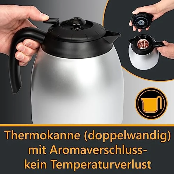 BOMANN Filterkaffeemaschine KA 168 CB, Kaffeemaschine für 8-10 Tassen, Thermokanne – Bild 3
