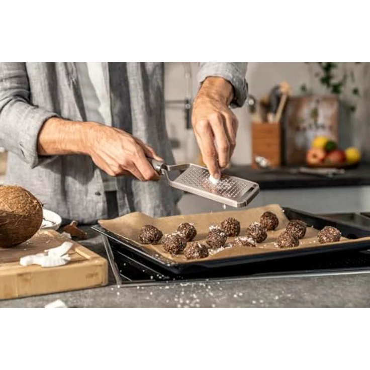 Zwilling Pro Reibe, Fein, 2-Wege-Reibtechnologie, Edelstahl, Ergonomischer Griff, Grau – Bild 4