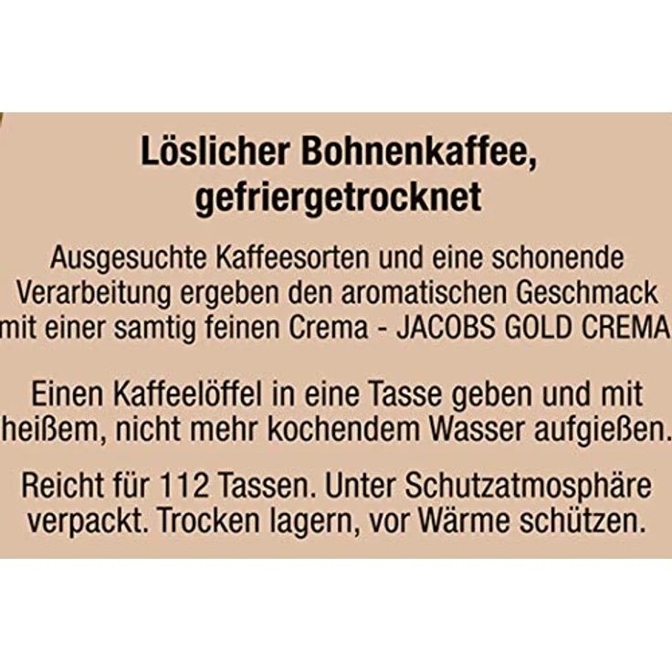 Jacobs löslicher Kaffee Gold Crema, 1 x 200 g Instant Kaffee – Bild 4