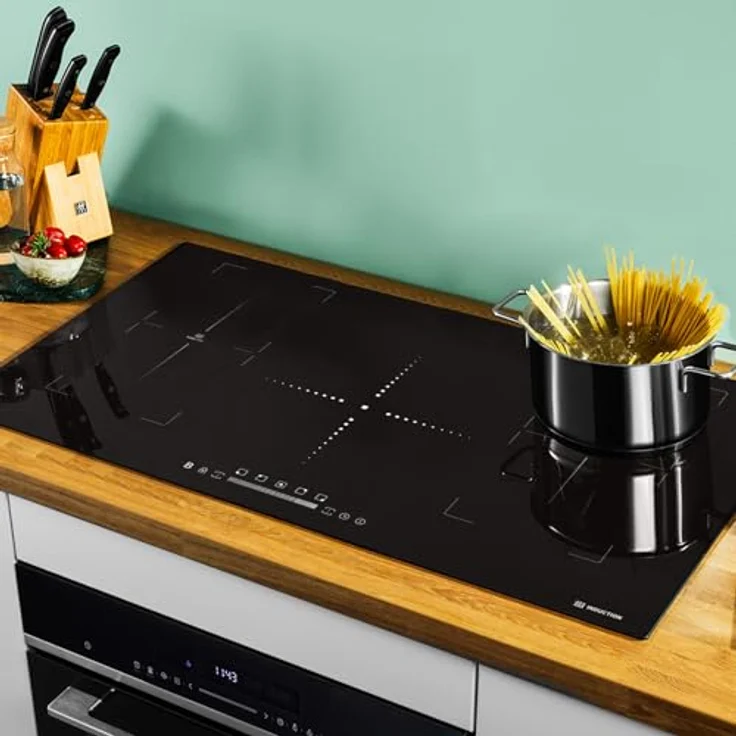 KKT KOLBE Autarkes Herdset SET8017IH890FZ, 60cm Einbaubackofen EB8017ED mit Katalyse, 90cm Induktionskochfeld IH89005FZ, Heißluft, Pizzafunktion, Grill, Umluft, Automatik-Timer und Airfry – Bild 3
