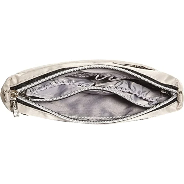 Picard Switchbag, Handtasche aus glänzendem Nylon, Beige mit Karabinerhaken und Schultergurt – Bild 6