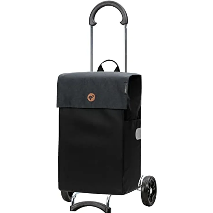 Andersen Shopper Scala Stahl mit Rad Ø 15 cm und 47 Liter Tasche Hera schwarz – Bild 1