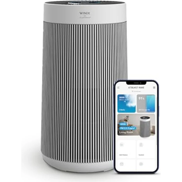 WINIX T800 WIFI Luftreiniger, HEPA Luftfilter für Allergiker, CADR 500m³/h, für Räume bis 120㎡, Alexa-fähig, automatische Luftqualitätsanzeige – Bild 1