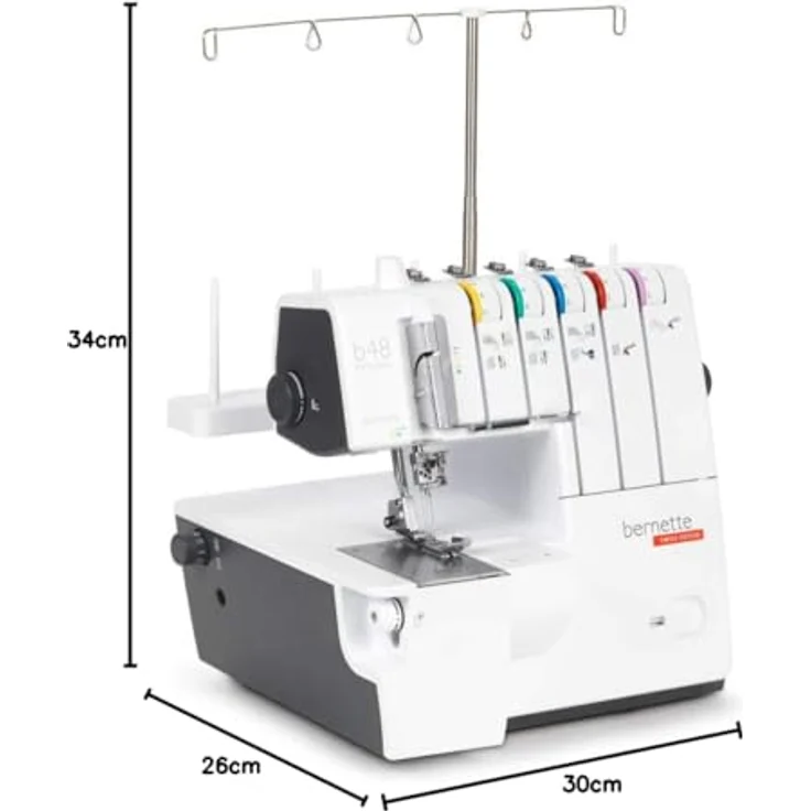 Bernette Overlock-Nähmaschine BERNETTE b48 Funlock (Combo) mit großer Stichauswahl, Differentialtransport und bis zu 1300 Stichen pro Minute – Bild 3