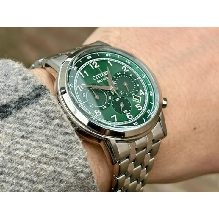 Citizen Chronograph CA4630-53X, Herrenuhr mit Solar-Antrieb, Edelstahlarmband, Datum und Stoppfunktion – Bild 5