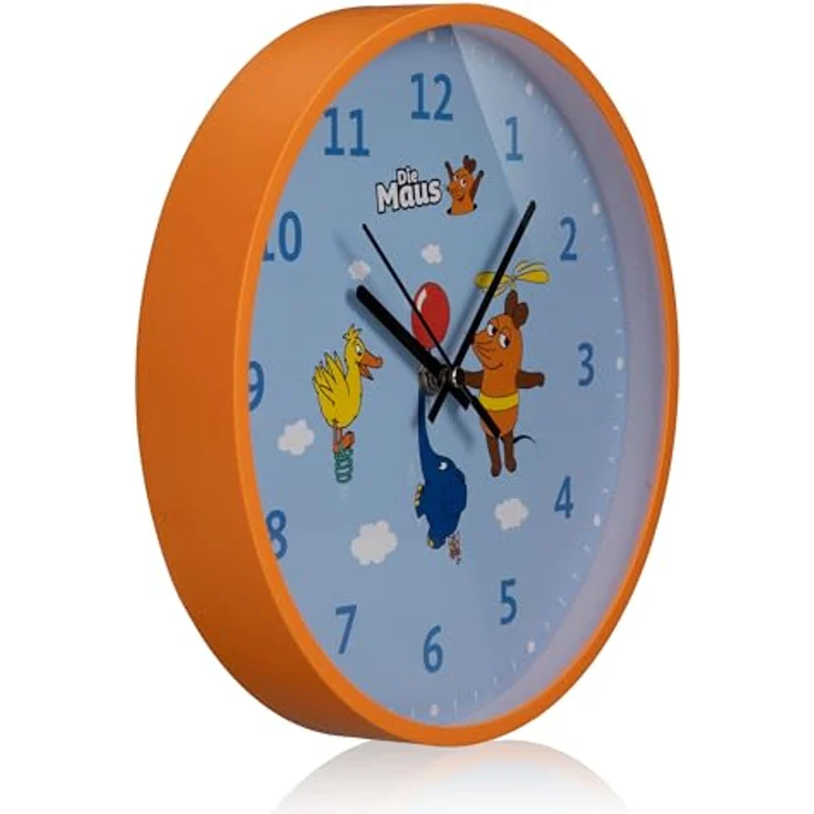 Die Maus DieMaus Kinder-Wanduhr mit leisem Quarz-Uhrwerk, 25 cm Durchmesser, für Kinder ab 6 Jahren – Bild 3