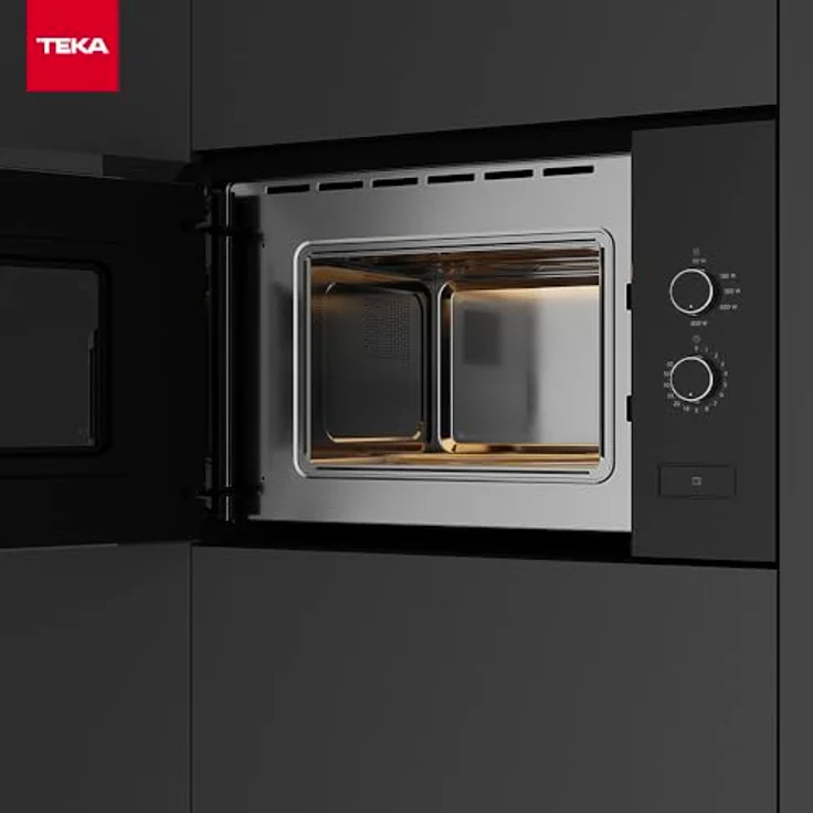 Teka TEKA ML 820 FI Einbau-Mikrowelle, 20 l Fassungsvermögen, 5 Leistungsstufen, 800 W, 2 Display-Fernbedienungen, Schwarz – Bild 5