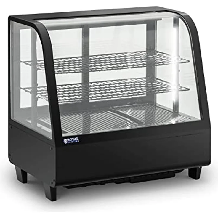 Royal Catering RCCC-100-BT Table Top Kühlschrank, 100 L Kühlvitrine mit LED-Beleuchtung, schwarz, 67 cm hoch, für Gastronomie – Bild 1
