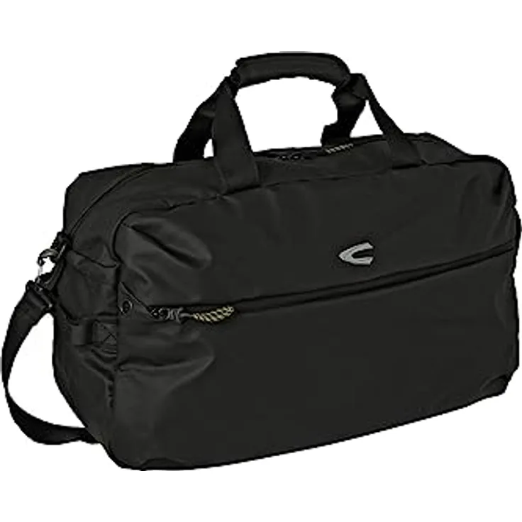 camel active Palermo Weekender Reisetasche mit Laptopfach, 48 cm, schwarz, 100% Nylon