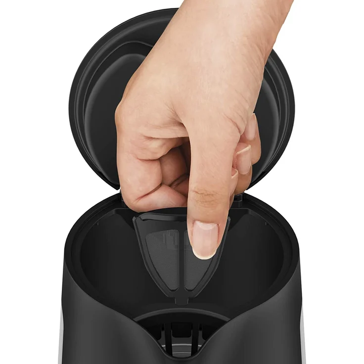 Tefal KI533811 Includeo Wasserkocher, 1 Liter, Anti-Rutsch-Griff | einfach abzulesende Wasserstandsanzeige, 360°-Drehsockel, herausnehmbarer Filter, schwarz, kupfer – Bild 5