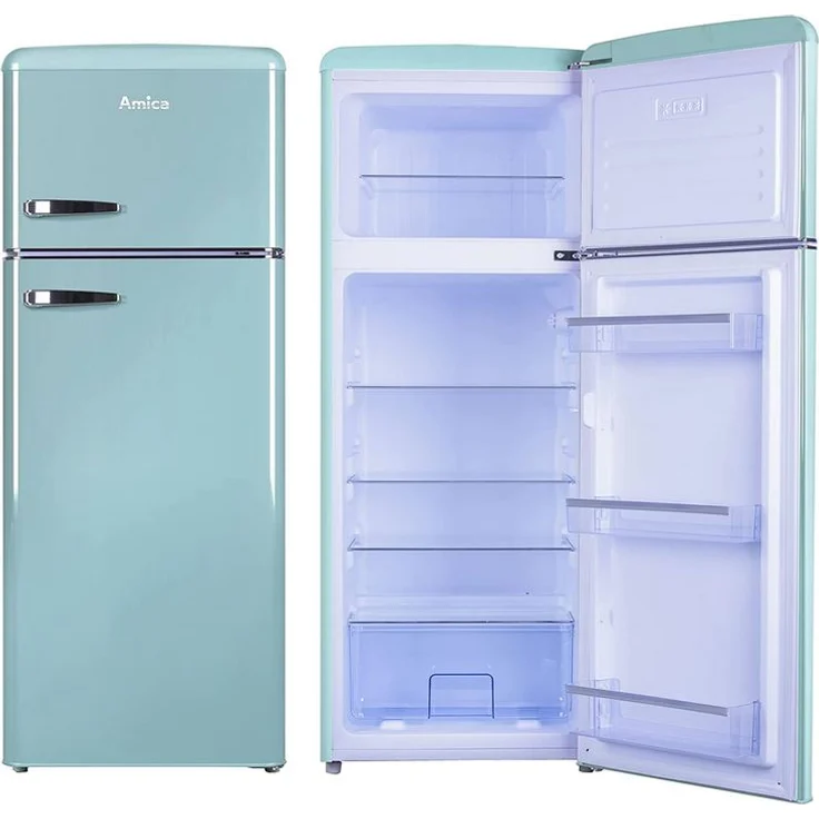 Amica KGC 15632 T Kühl-Gefrierkombination, freistehend, türkis, LED, Lagerzeit bei Störung 12 h, Breite 55 cm – Bild 4