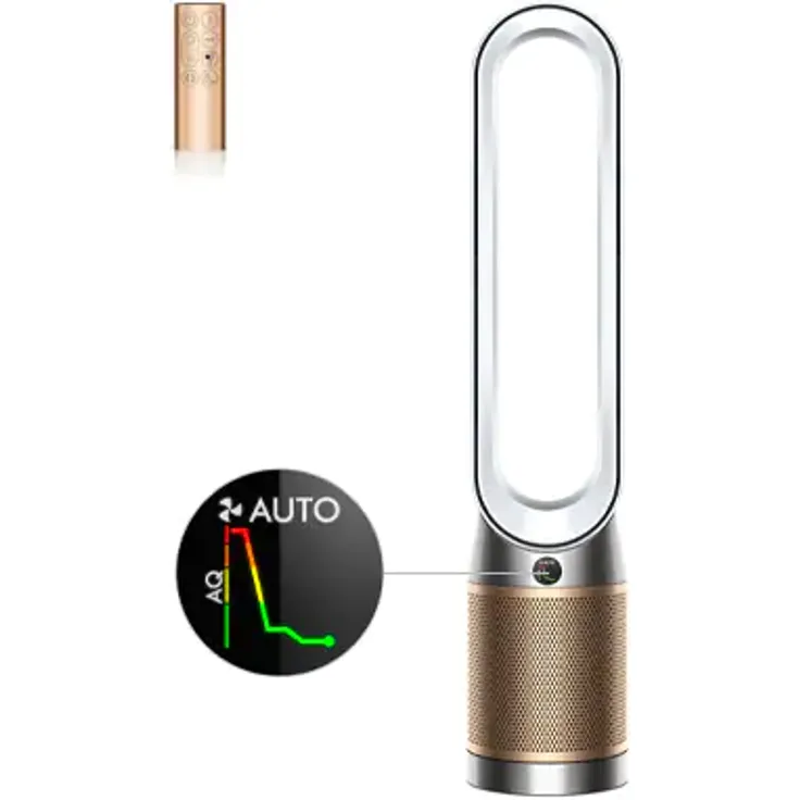 Dyson TP09 Purifier Cool Formaldehyde, Luftreiniger und Ventilator, mit HEPA-H13- & Aktivkohlefilter, App-Steuerung, inkl. Fernbedienung, weiß, gold – Bild 6