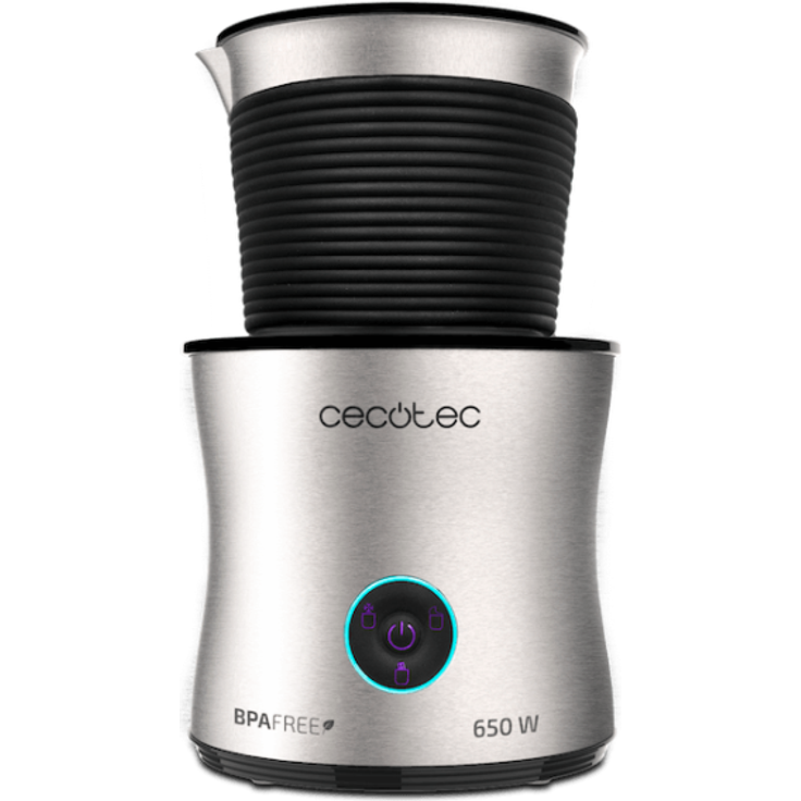 Cecotec Power Moca Spume 5000 Milchaufschäumer, Wireless, 650W, 200ml, 4 Funktionen, Edelstahl
