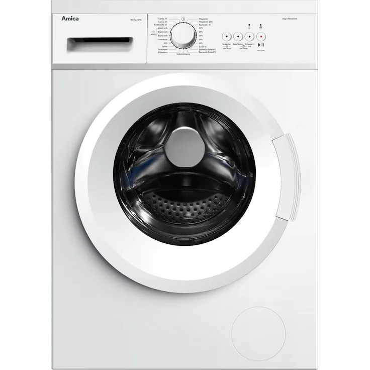 Amica WA 462 010, Frontlader-Waschmaschine, D, Fassungsvermögen 6 kg, Standgerät, Breite 59,5 cm, 3 Programme, Kindersicherung