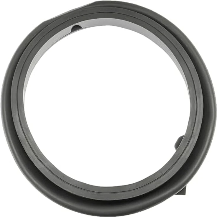 vhbw Türmanschette kompatibel mit Samsung WF0714, WF0704, WF0804, WF0802, WF0814, WCVH4800K2WW, EcoBubble, WF0702, WF0104W8N1XZS Waschmaschine, grau, hitzebeständige Gummi-Dichtung mit 3 Drainagelöchern – Bild 4