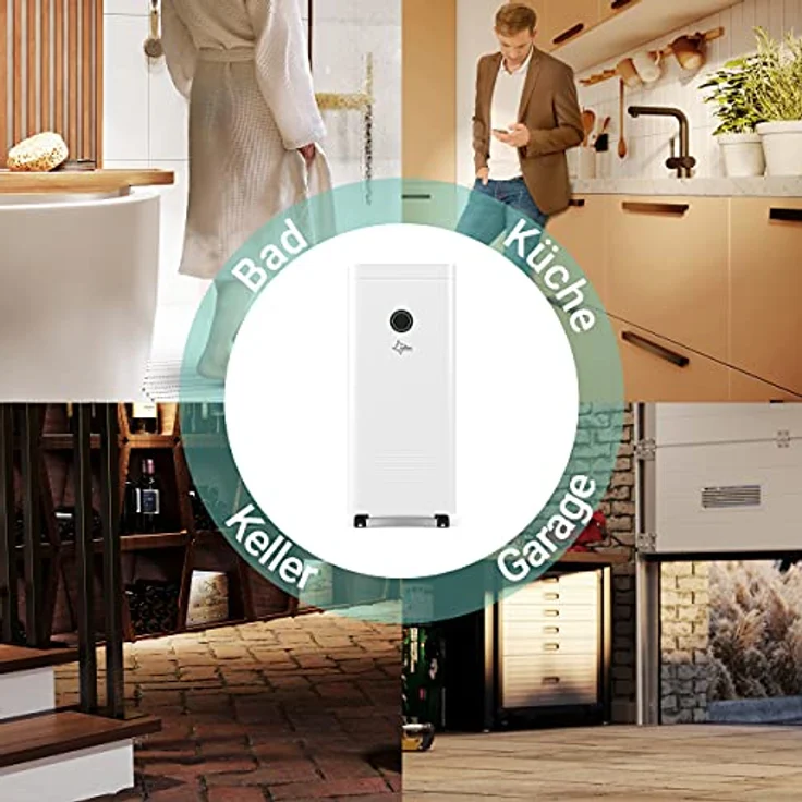 Suntec Wellness Luftentfeuchter DryFix 20 PRO [für Räume bis 150 M³ (~65 M²) , Entfeuchtungsleistung 20 L-Tag, inkl. Luftreinigungsfunktion + Wäschetrocknung, Max. 370 W] – Bild 9