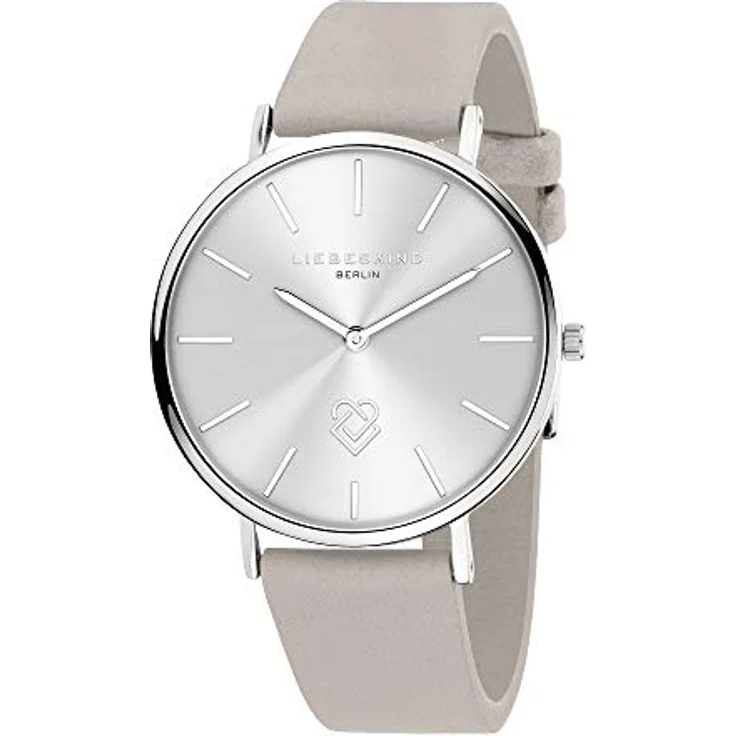 Liebeskind Berlin Damen Analog Quarz Uhr LT-0254-LQ, Edelstahlgehäuse, 38 mm, Echtlederarmband, Wasserdicht bis 5 bar, silbernes Zifferblatt – Bild 2