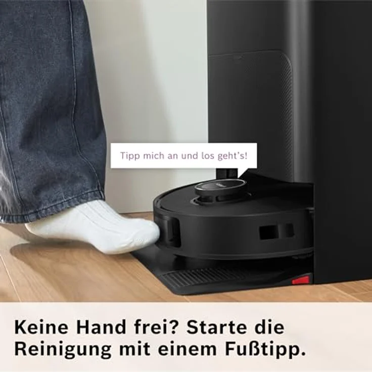 BOSCH Saugroboter Spotless Max BCRDW3B, 11.000 Pa Saugkraft, rotierende Wischpads, 70°C Selbstreinigung, Absaugstation, Carbon Bürste – Bild 18