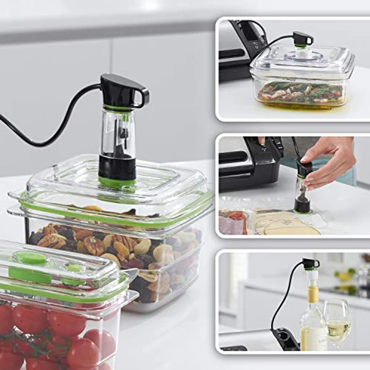 FoodSaver FFS017X Folienschweißgerät - Mariniermodus - inklusive Vakuumbeutel Starterpaket - edelstahl – Bild 5