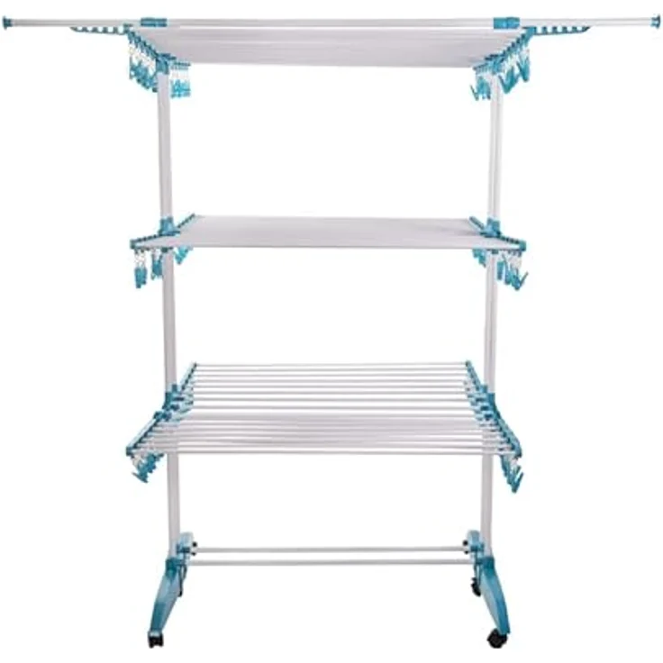 HOME-PRO TendoSpazio Supra Wäscheständer, 44m in 1, trägt bis zu 40kg, verstärkt, weiß – Bild 2