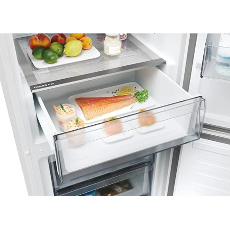 Candy Fresco CNCQ2T618EX, Freistehende Kühl-Gefrierkombination, 355 l, NoFrost, Multi Airflow, Energieeffizienzklasse E, Edelstahl – Bild 5