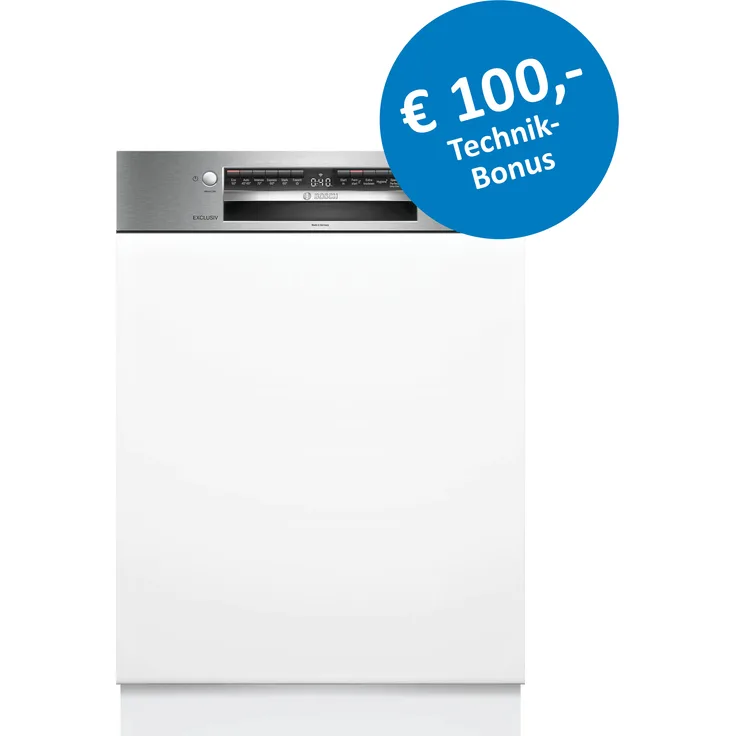 Bosch Exclusiv SMI4EBS03D Teilintegrierter Geschirrspüler, 60 cm, gebürsteter Stahl, Energieeffizienzklasse A