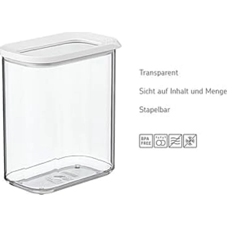 Mepal 4-teiliges Set Vorratsdosen mit Deckel, luftdicht, 4 x 425 ml, rechteckig, Kunststoff, Nordic Green – Bild 3