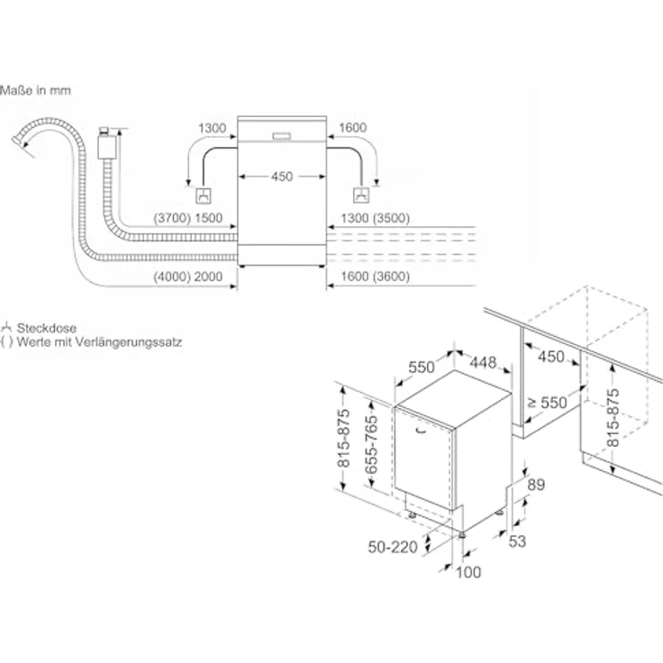 Siemens SR73EX24ME, iQ300 Vollintegrierter Geschirrspüler, 45 cm, 10 Maßgedecke, varioScharnier, Home Connect-Fähig – Bild 8