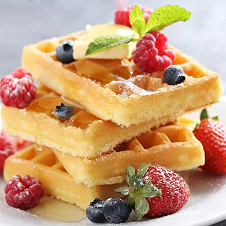 MPM MGO-39M Waffeleisen Professional für 2 Dicke belgische Waffeln, antihaftbeschichtete Platten, automatische Temperaturregelung, Edelstahlgehäuse, 1000W, Negro-Plata, 2 Gofres – Bild 7