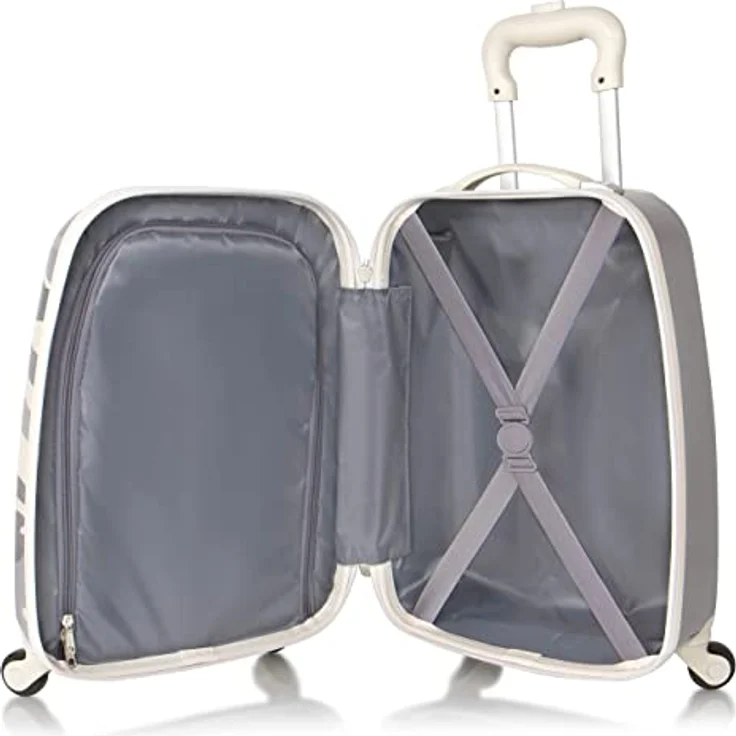 Heys Fashion Spinner, Koffer für Kinder mit Kreuzpackgurt und Wäschefach, grau camo, 25 l – Bild 4