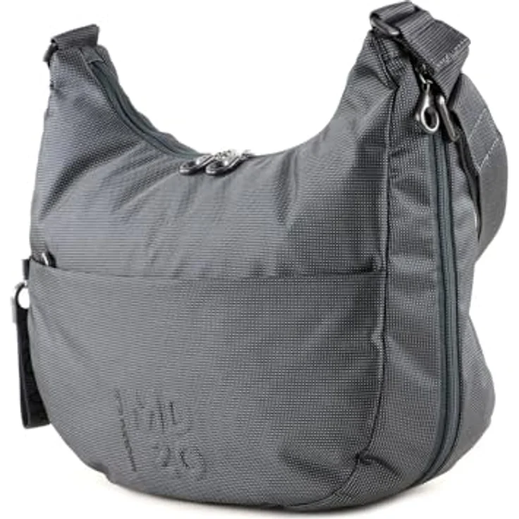 Mandarina Duck MD20 Hobo QMT27, Beuteltasche mit geräumigem Hauptfach, Grau – Bild 2