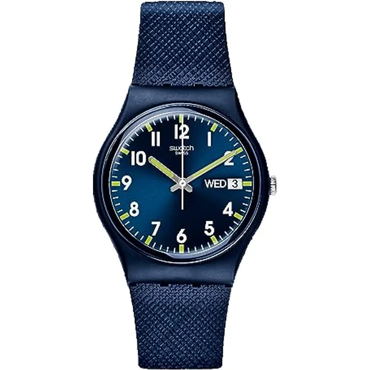Swatch Sir Blue SO28N702, Armbanduhr mit klassischem Armband, blau – Bild 3