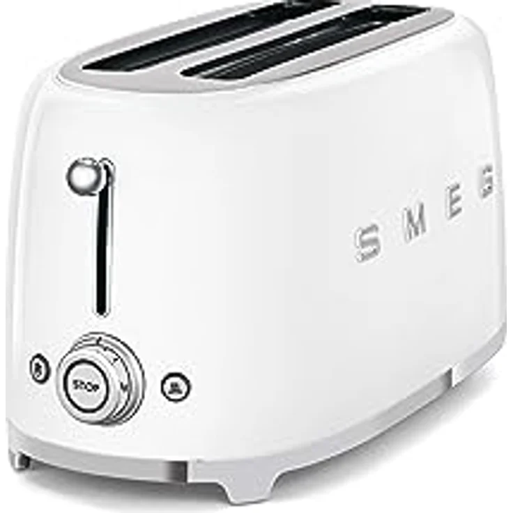 Smeg TSF02WHEU 4-Scheiben-Toaster, 1500W, 6 Bräunungsstufen, weiß – Bild 2