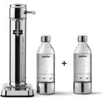Aarke Carbonator 3, Wassersprudler aus Edelstahl mit 2 x BPA-frei Flaschen, Edelstahl Finish - Preisvergleich