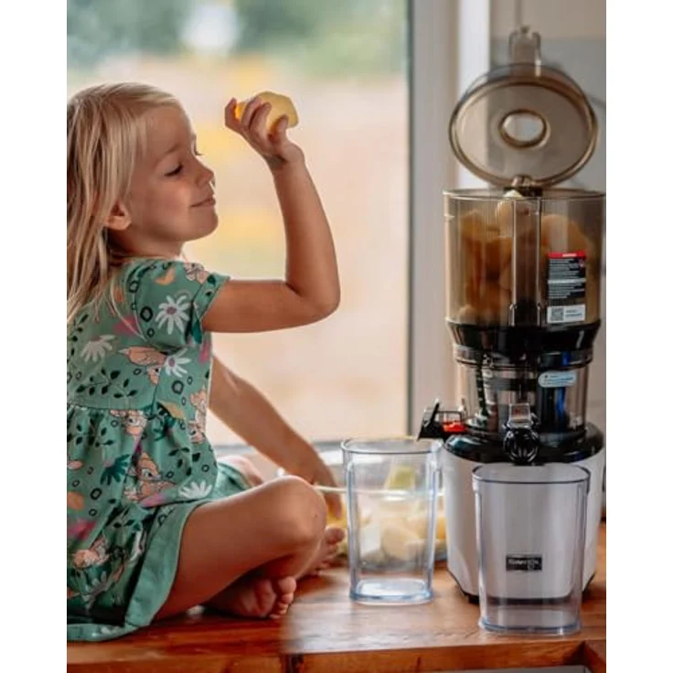 Kuvings AUTO10S Entsafter – Pflegeleichter Slow Juicer mit 3L Fassungsvermögen und 200W Motor ideal für Obst, Gemüse und Smoothies. (Matt Black) – Bild 2