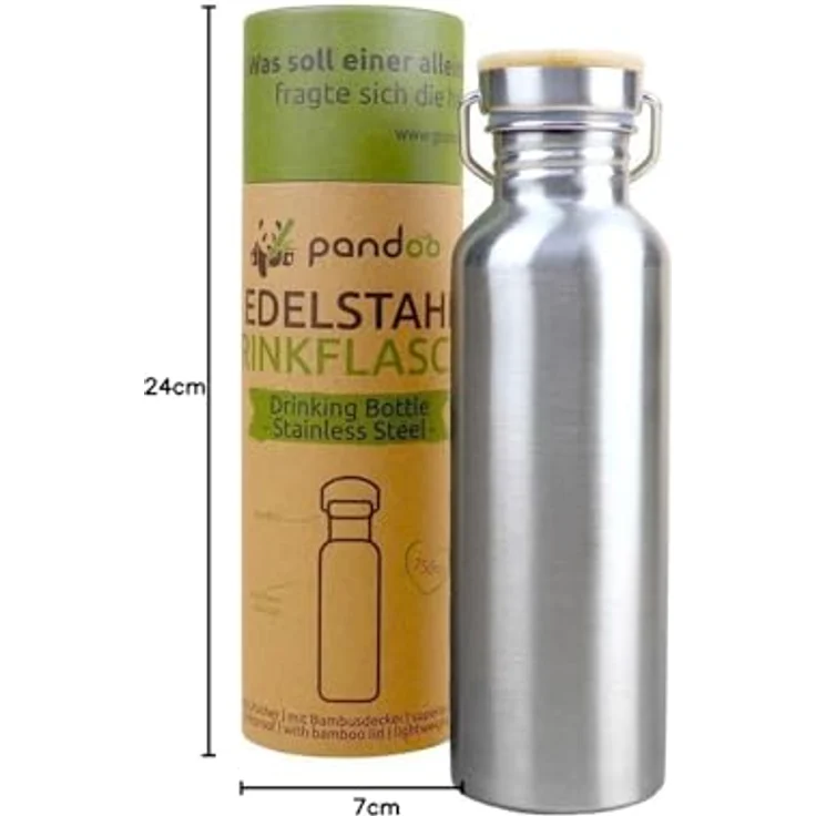 pandoo Trinkflasche aus Edelstahl nicht isoliert – Bild 3