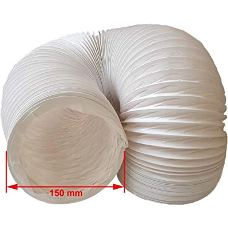 Abluftschlauch PVC flexibel Ø 150 mm, 5 m z.B. für Klimaanlagen, Wäschetrockner, Abzugshaube – Bild 2