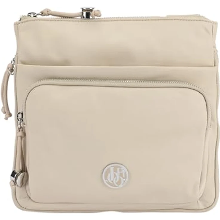 Joop! Jeans Lietissimo 1.0 Lilou Umhängetasche, beige, 25 cm x 3 cm x 24 cm, 100% Nylon mit Dehnfalte – Bild 1