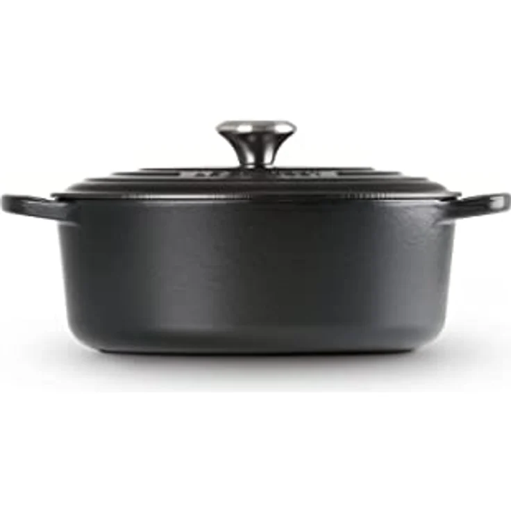 Le Creuset Signature Gusseisen-Bräter mit Deckel, Durchmesser 31 cm, Oval, Für alle Herdarten und Induktion geeignet, Volumen: 6,3 l, schwarz matt  – Bild 3