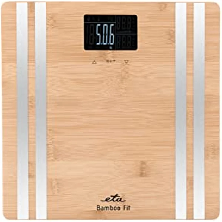 ETA Personenwaage Digital Bamboo Fit - LCD-Display, Rutschfeste Füße – Bild 4