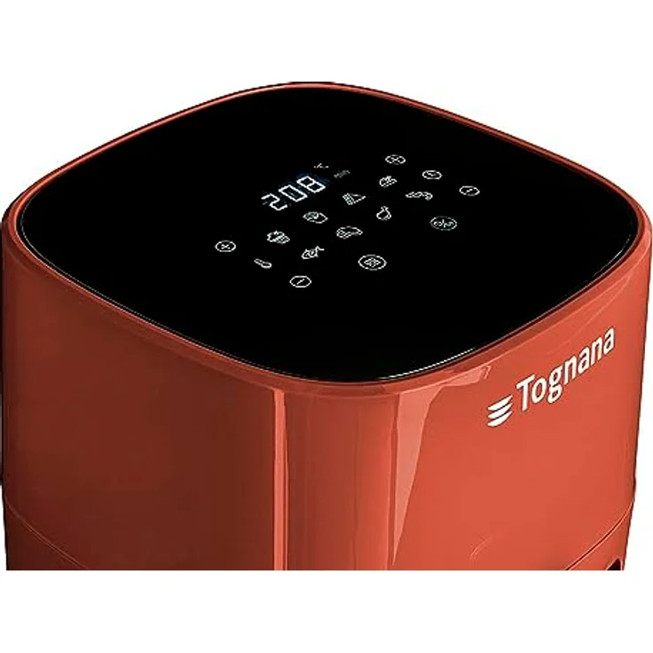 Tognana Porcellane Heißluftfritteuse D2DFA02IRRO, 5,5 l Apfelrot, mit Touch-Display und 8 voreingestellten Programmen – Bild 4