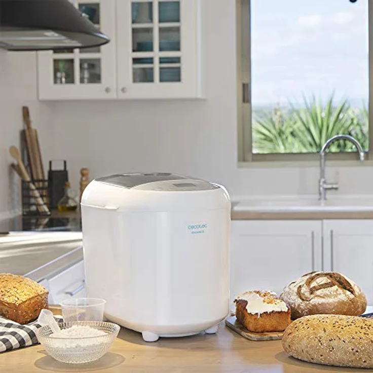 Cecotec Bread&Co 1000 Delicious Brotbackautomat, 550W, LCD-Display,  19 automatische Kochprogramme, weiß – Bild 3